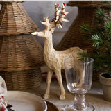 Scandi Deer w/ Red Beads Standing