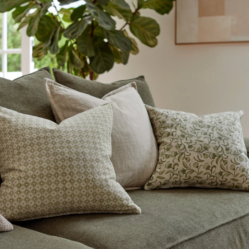 Samira Diamond Cushion - Green