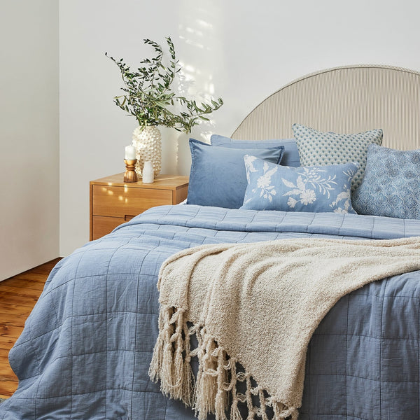 Bailey Light Blue Stonewash Coverlet