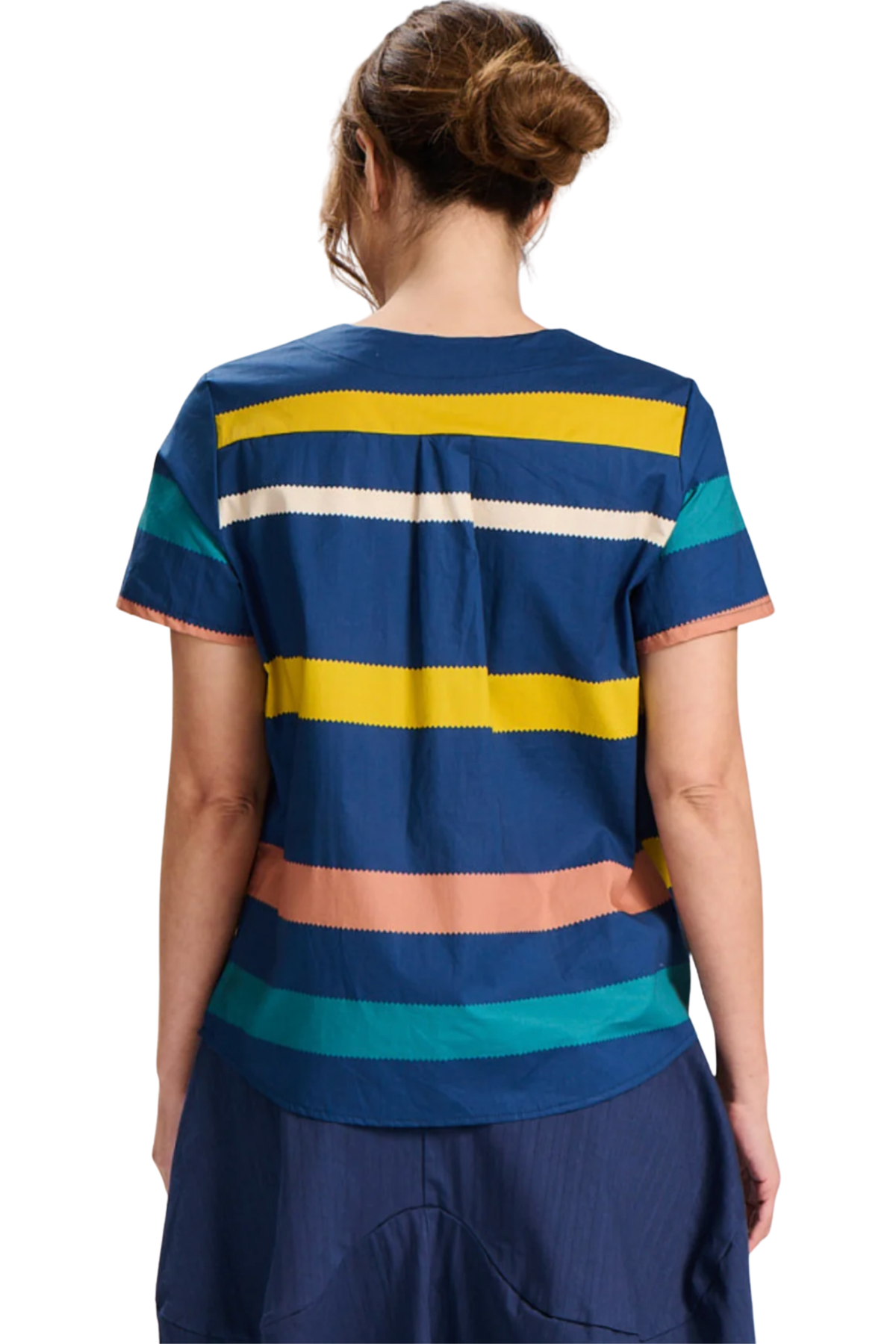 Valencia Stripe Top - Navy
