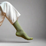 Lurex Socks - Olive Green