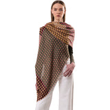 Pixel Checks Scarf - Mustard
