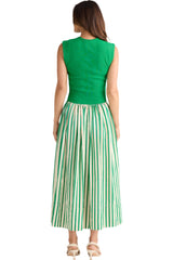 Daphne Dress - Jade Stripe