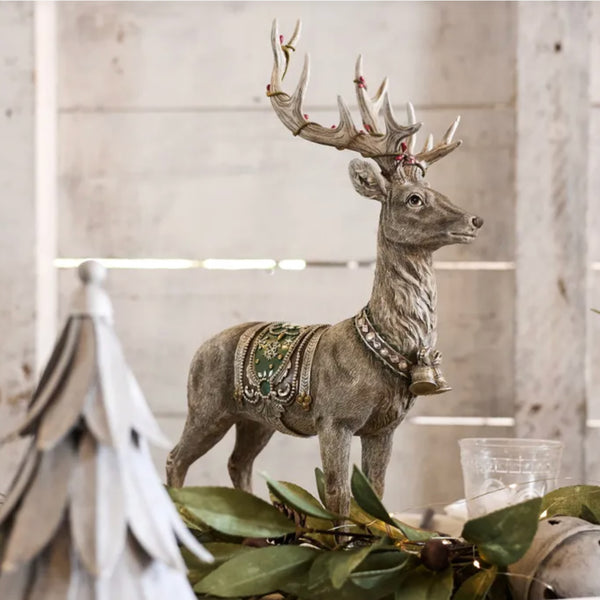 Grey Deer w/ Bells