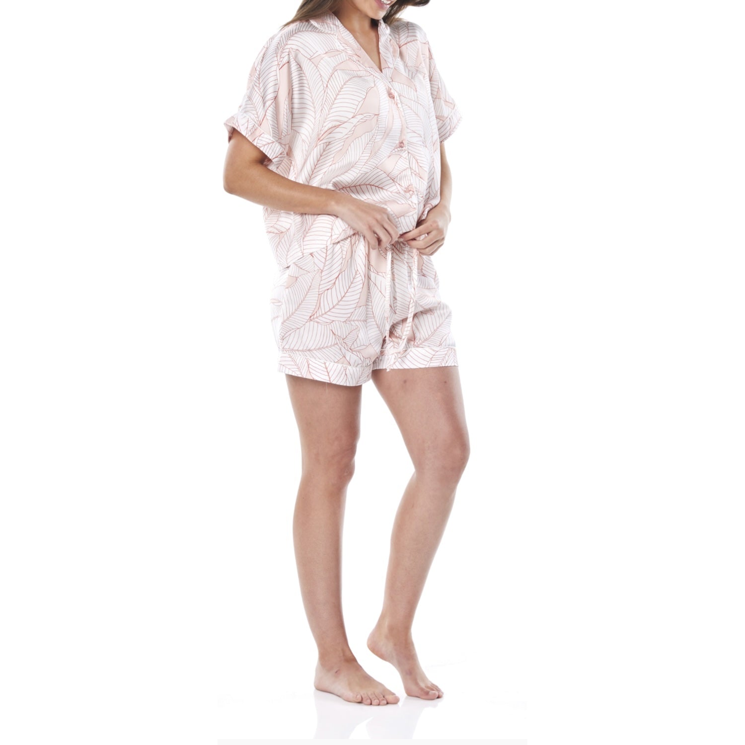 Benita White Orange Satin Pj- Medium