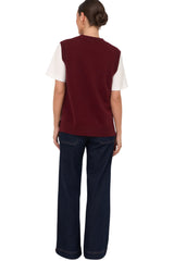 Zayla Knit Vest - Wine
