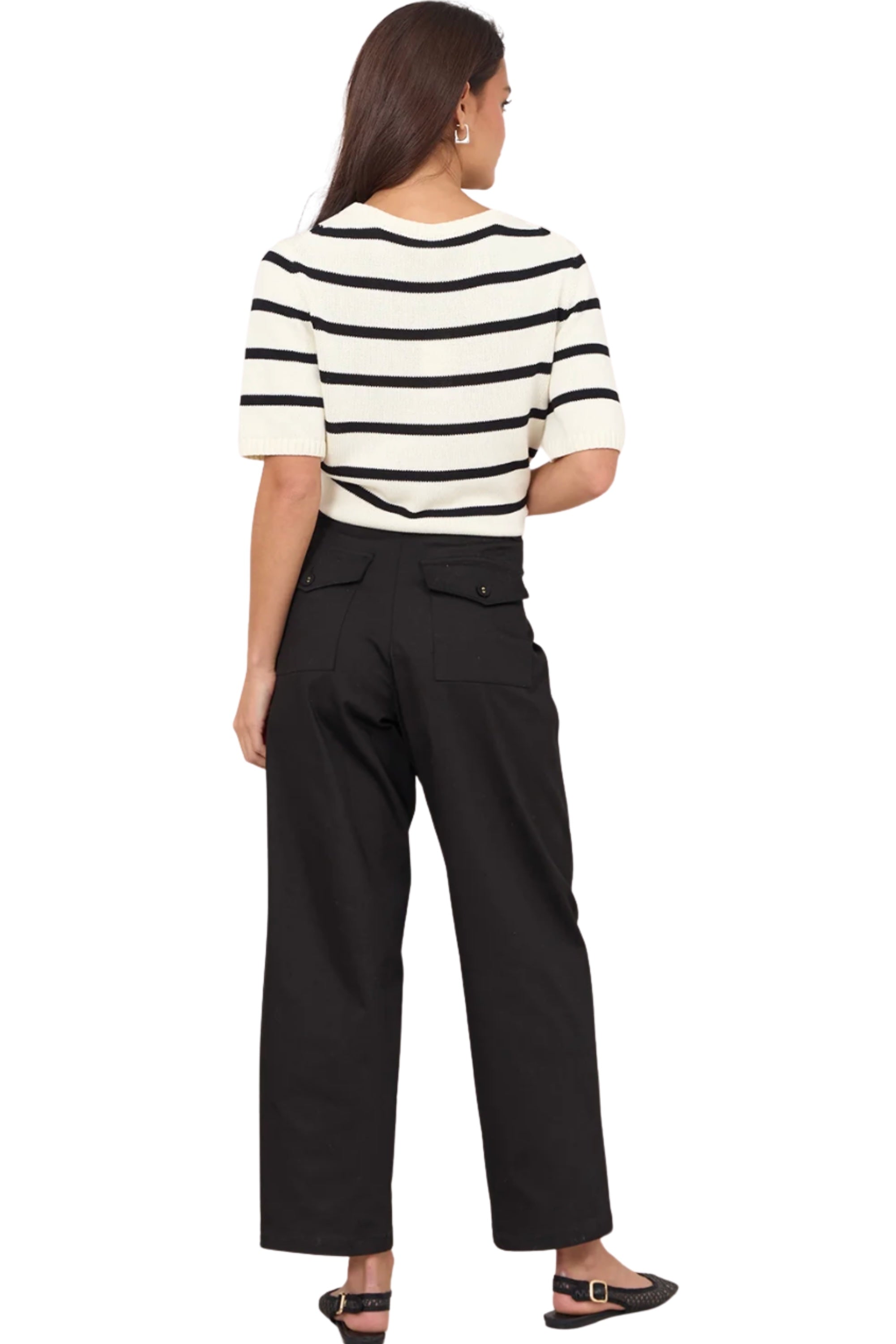 Hollis Barrel Leg Pant - Black