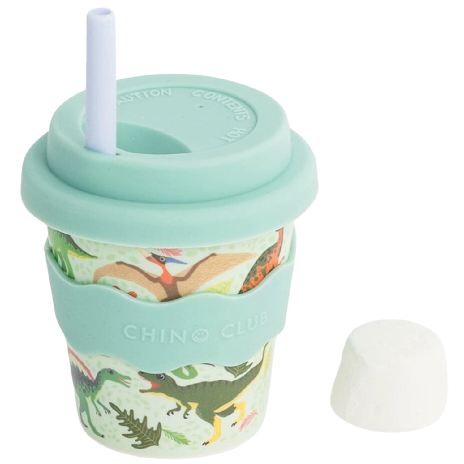 4oz Babychino Cup - Green Dino