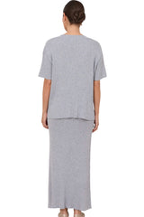 Shani Rib Knit Top - Dove