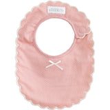 Scallop Bib - Pink/Ivory Spot