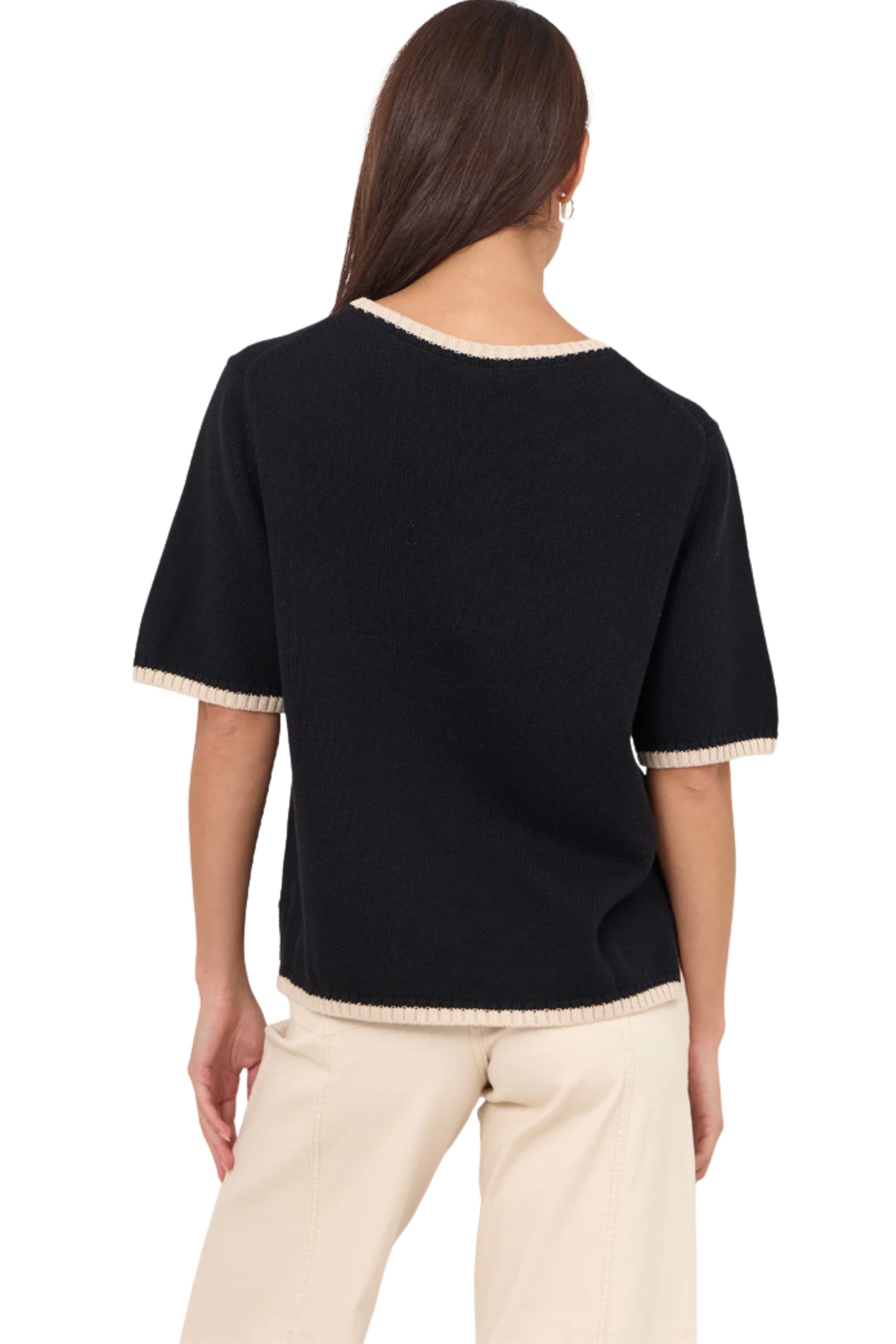 Brigitte Knit Top - Black
