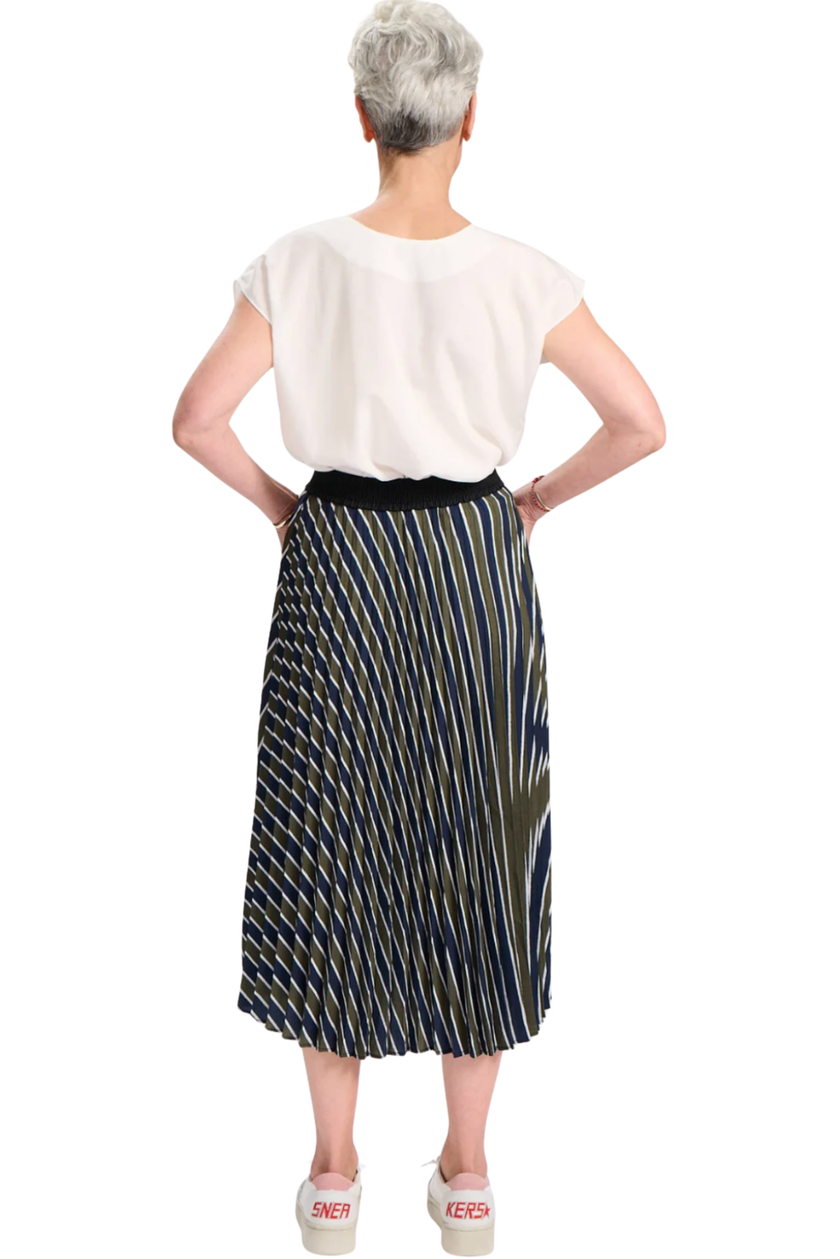 Porto Pleated Skirt - Khaki