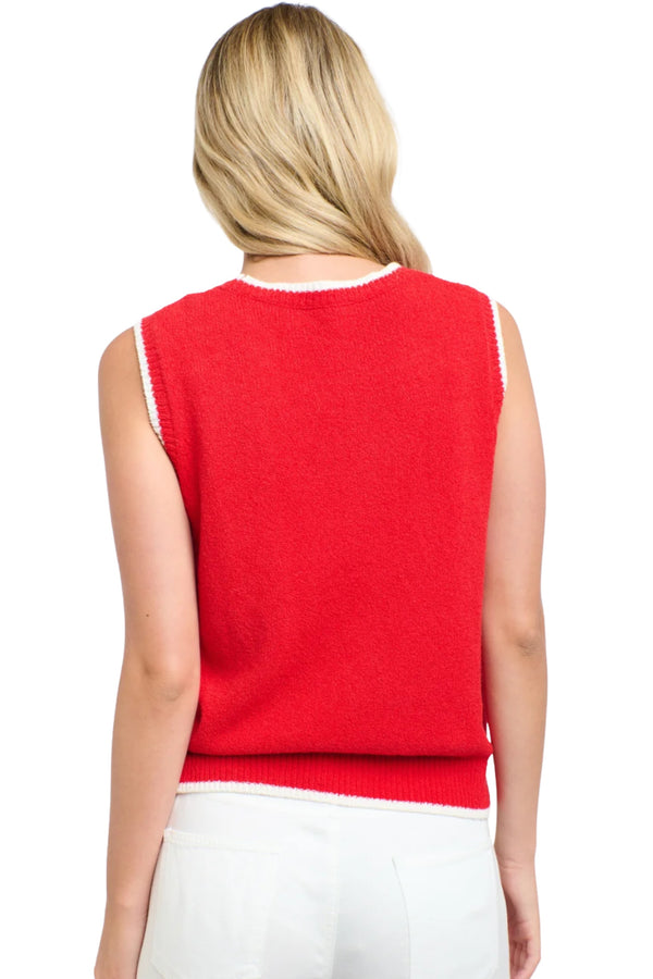 Baker Boucle Vest - Red