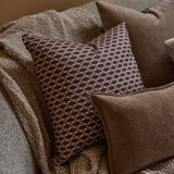 Gracie 50cm Cushion - Coffee Check