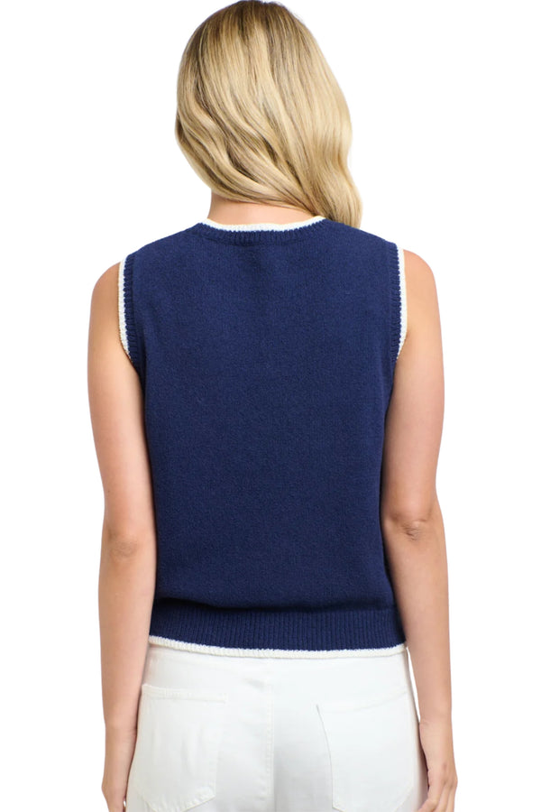 Baker Boucle Vest - Navy