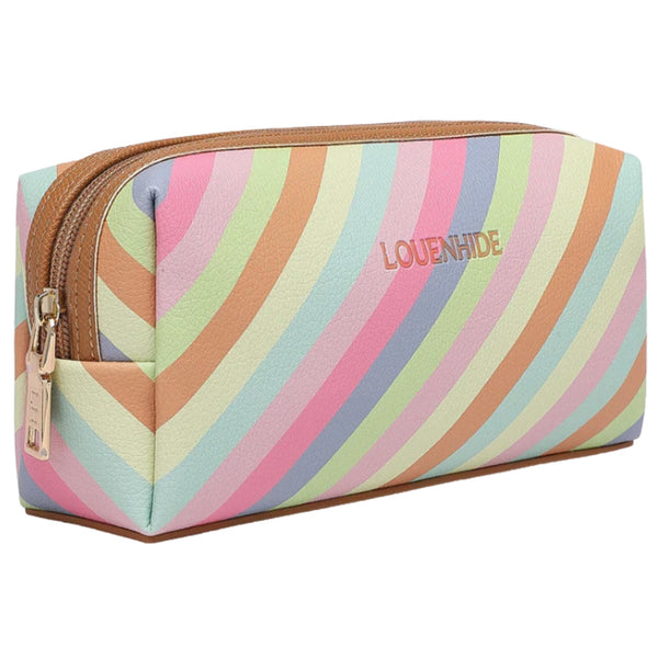 Brianna Makeup Bag - Pastel Stripe