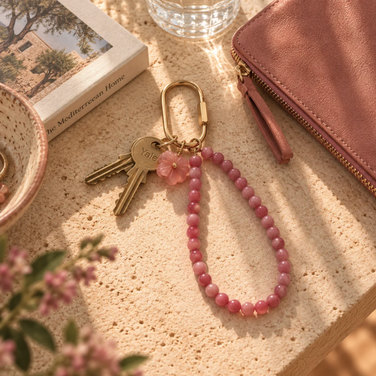 Gemstone Keyring - Fuchsia