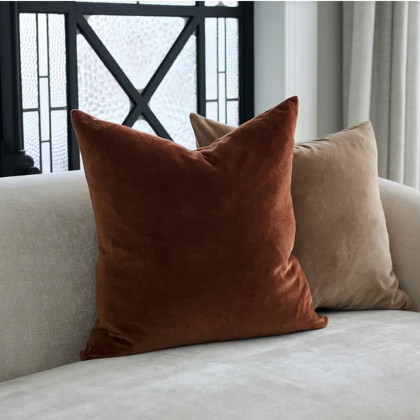 Velvet Cushion Cover - Cinnamon