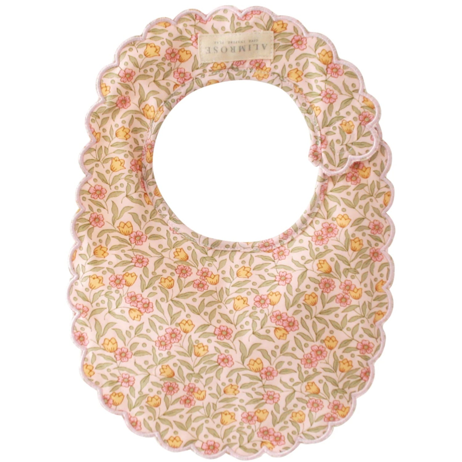 Scallop Bib Blossom - Lily Pink