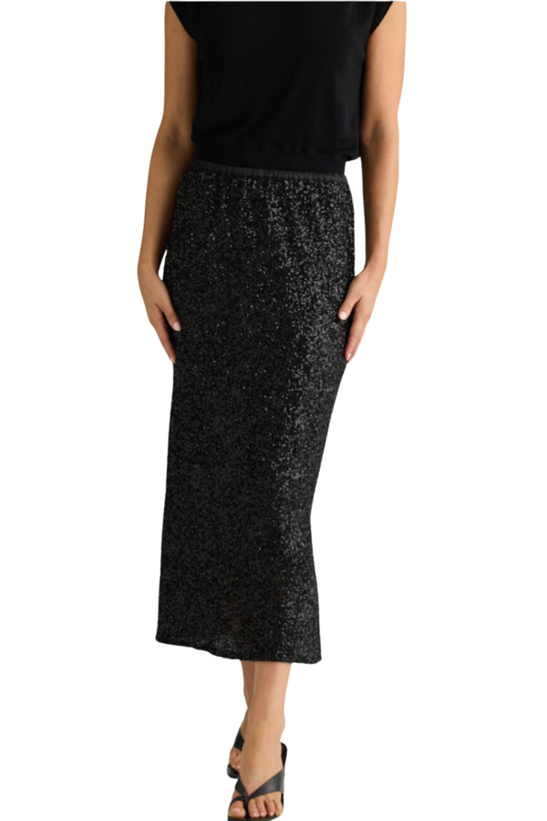 Razzle Skirt - Black Sequin