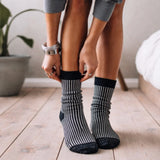 Glitter Lurex Socks - Black Stripes