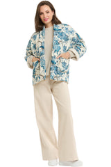 Birds/Flowers Jacket - Denim
