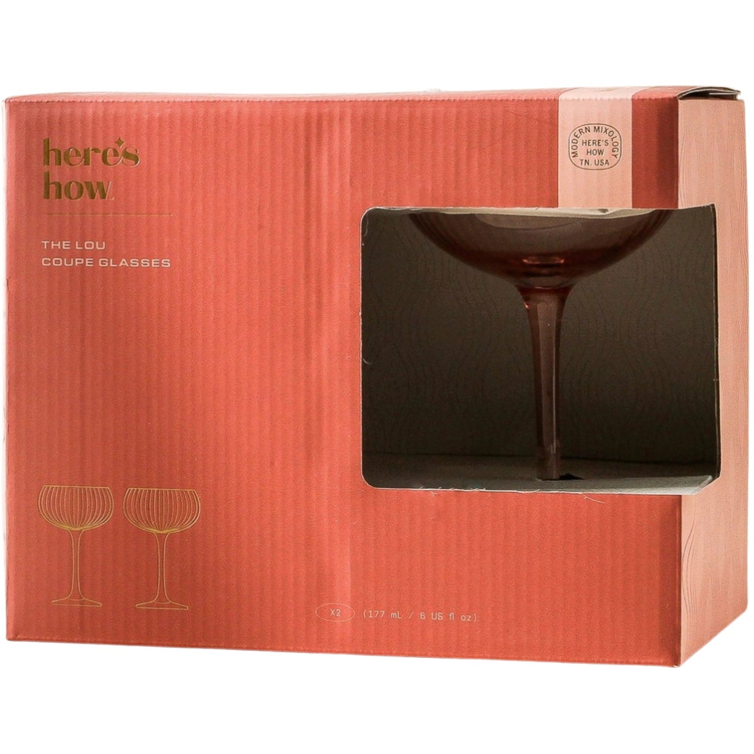 Lou Coupe Glass (Set of 2) - Blush