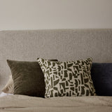 Metro Jacquard Cushion - Olive