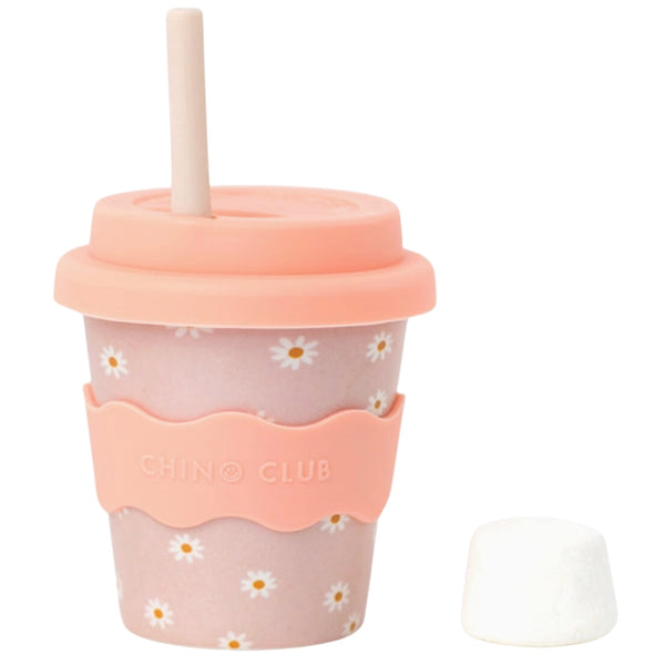 4oz Babychino Cup - Pink Daisy