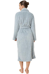 Gabriella  Plush Robe - Blue