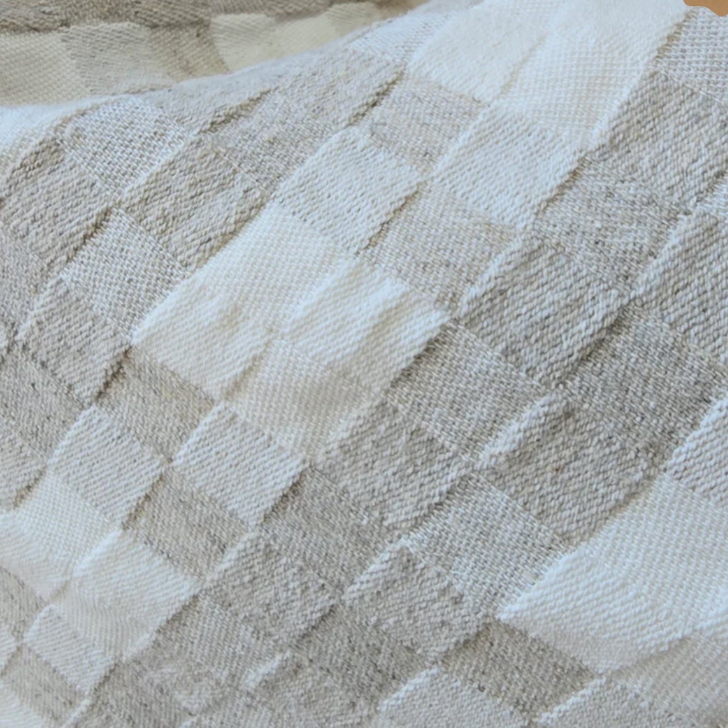 Isla Jacquard Cushion 55cm - Nat/White