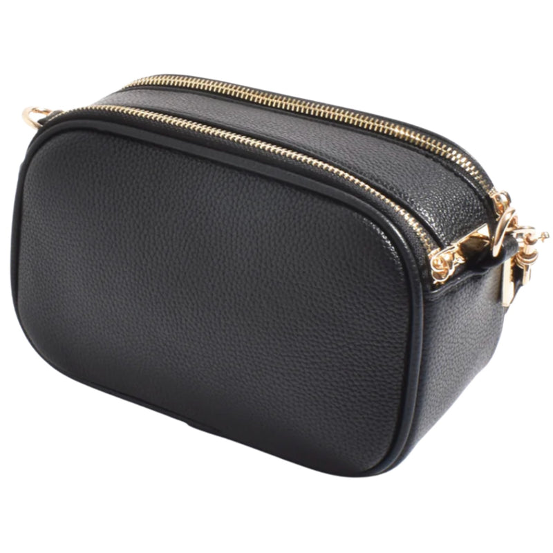 Percy Weave Crossbody Bag - Black