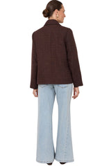Jonni Boucle Jacket - Chocolate