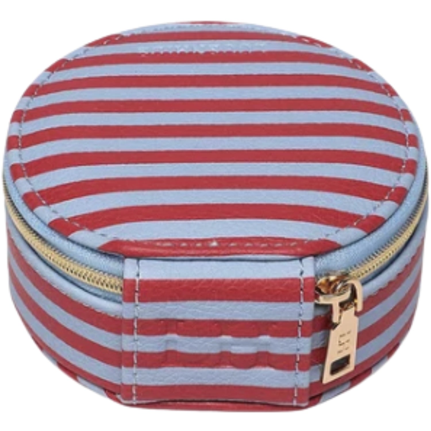 Sisco Stripe Jewellery Bag - Red/Blue
