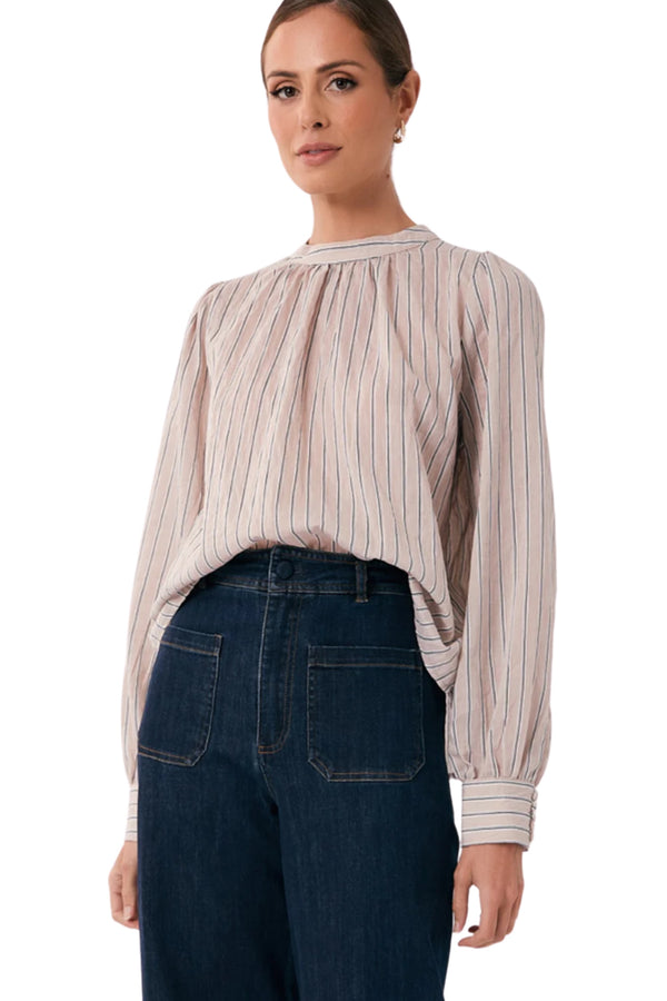 Belle Stripe Top - Stone