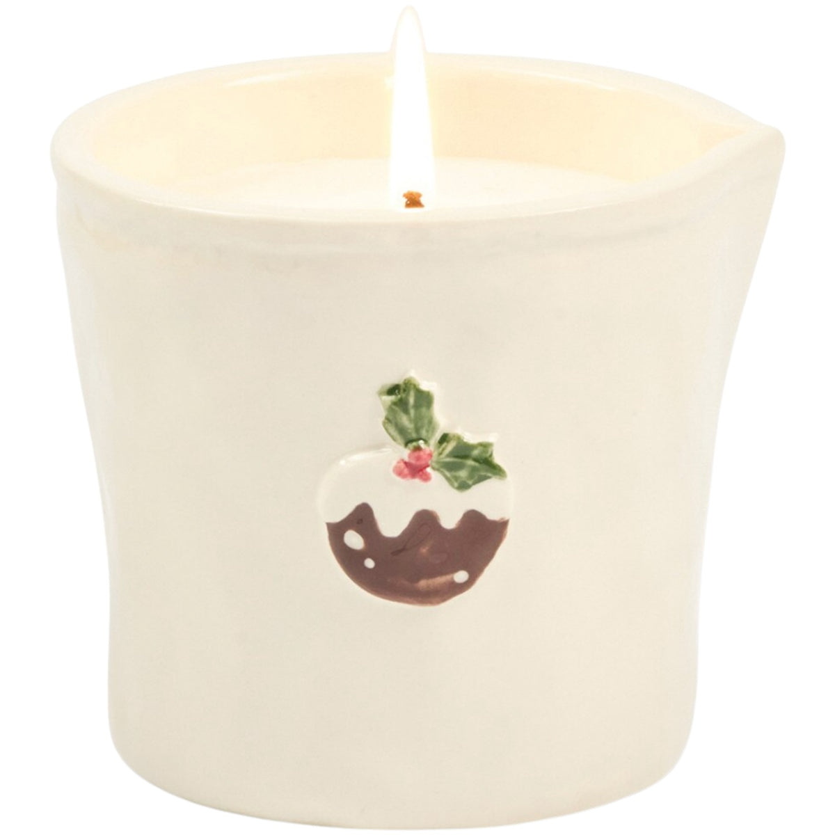 Ceramic Candle - Christmas Pudding