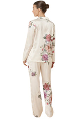 Ruby Floral Satin PJ - Ivory