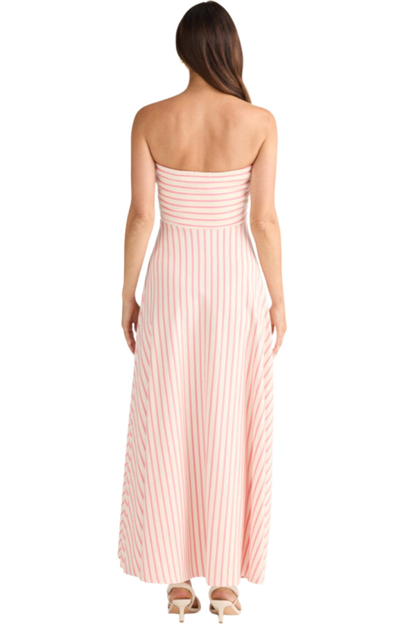Thandie Dress - Pink Narrow Stripe