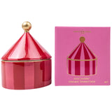 Ceramic Trinket Box - Pink/Red Stripe