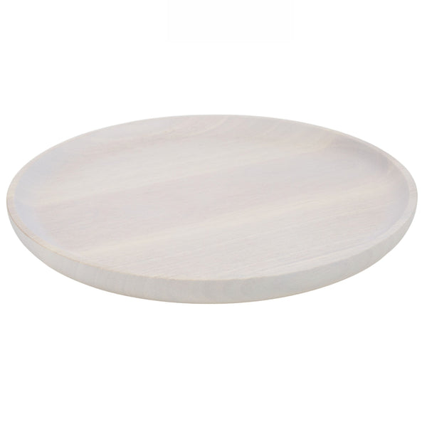 White Wash Round Platter