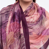Aura Foliage Scarf - Amethyst