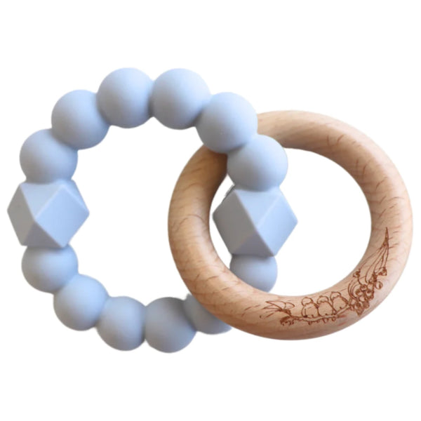 Moon teether - Soft Blue