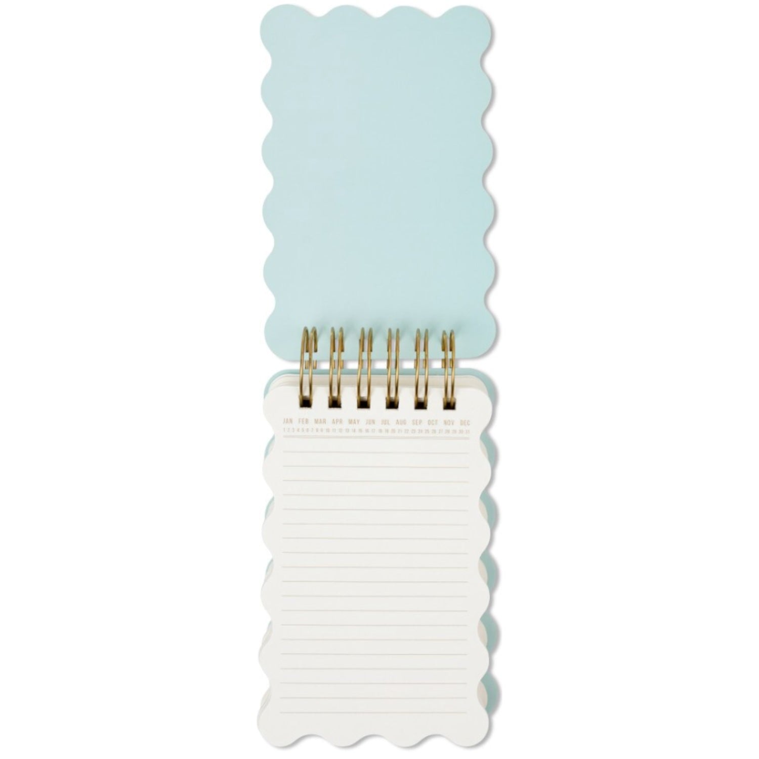 Wavy Notepad - Teal Marbling