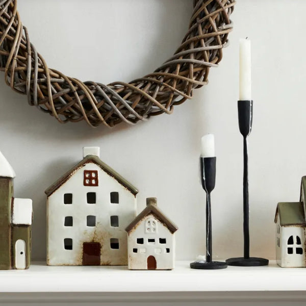 Villa Tea Light House- Olive Green