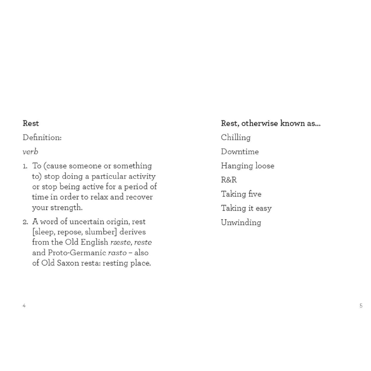 Little Book Of Rest