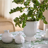 Cassie Pedestal Vase - White