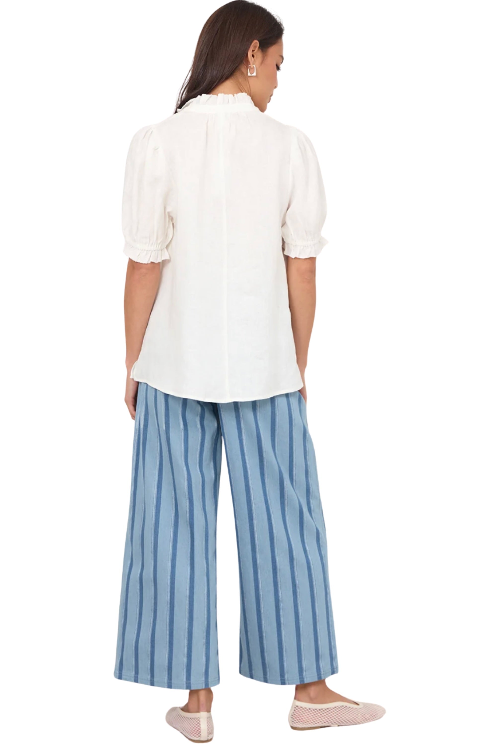 Gabriella Stripe Pant - Denim