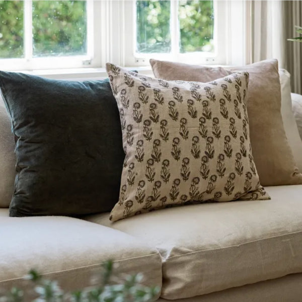 Velvet Cushion Cover - Dark Green