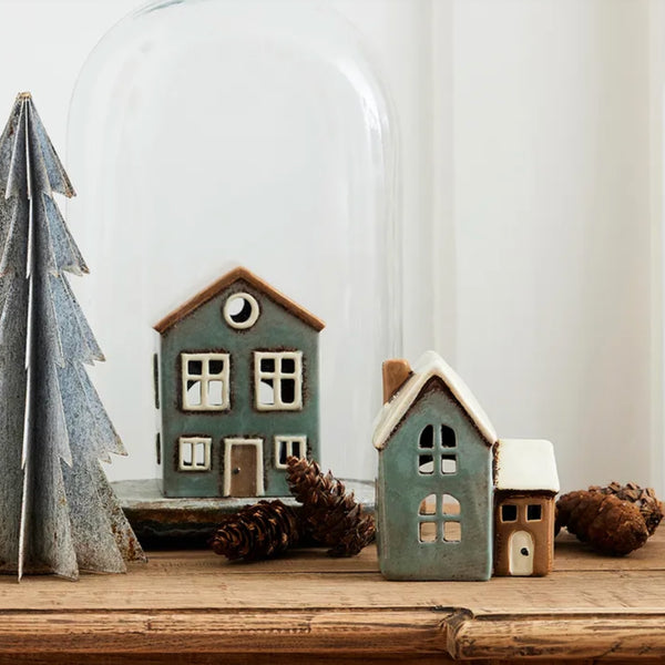 Alsace Tea Light House Blue