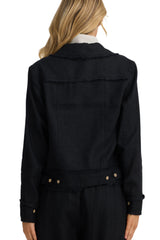 Monza Jacket - Black Linen